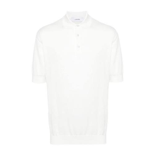 Hvid Polo Shirt med Broderet Logo