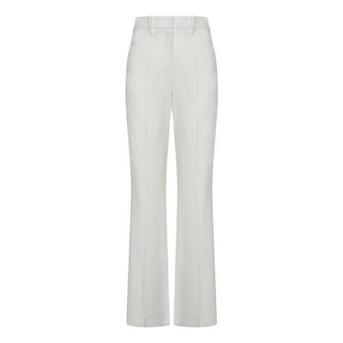 Hvide højtaljede bukser med vidde