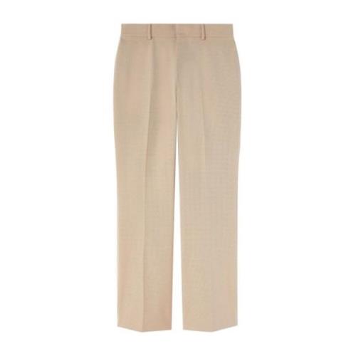 Beige Retro Flare Bukser