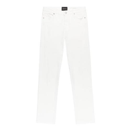 Hvide Stretch Jeans i Hvid Denim