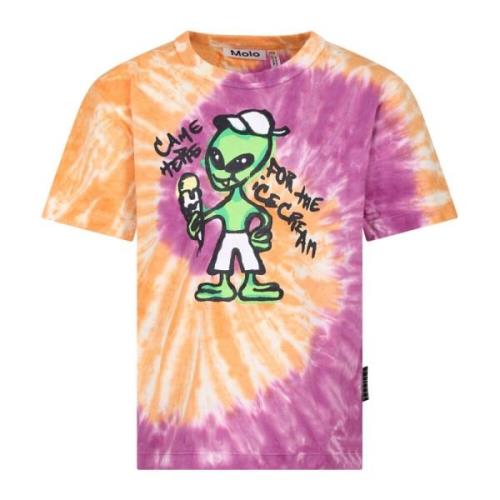 Alien Multifarvet Bomuld T-Shirt