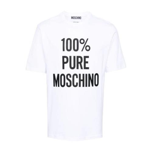 Hvide T-shirts og Polos med Slogan Print