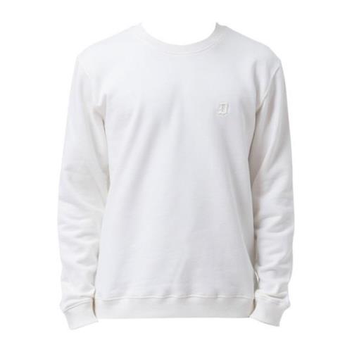 Hvid Sweater med Logo Broderi