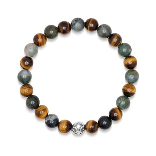 Boheme Aquatic Agate Tiger Eye Armbånd