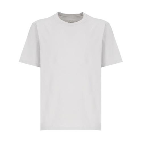 Grå Bomuld Crewneck T-shirt med Ikoniske Sting