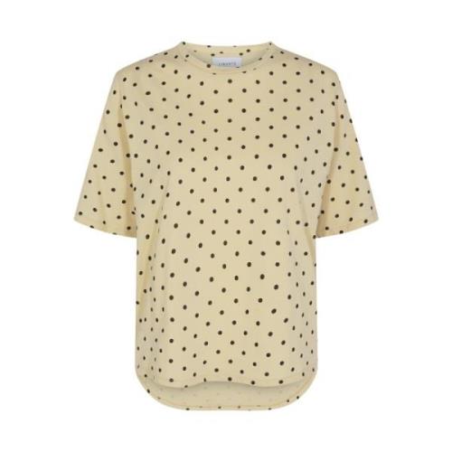 Bailey T-Shirt SS - Gul Sort Dot