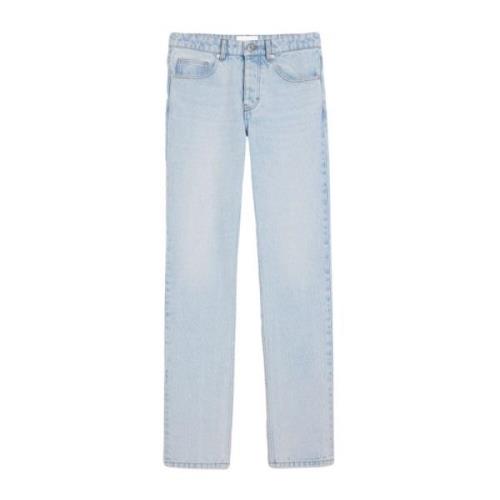 Lysblå Straight-Leg Denim Jeans