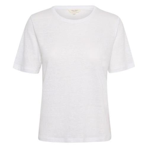 Hvid Lin T-Shirt