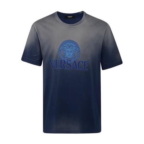 Blå Degrade Overdye T-Shirt