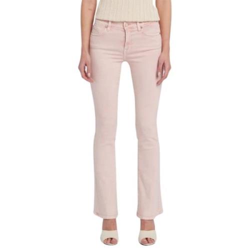 Bootcut Tailorless Farvet Luksus Vintage Jeans - Pink