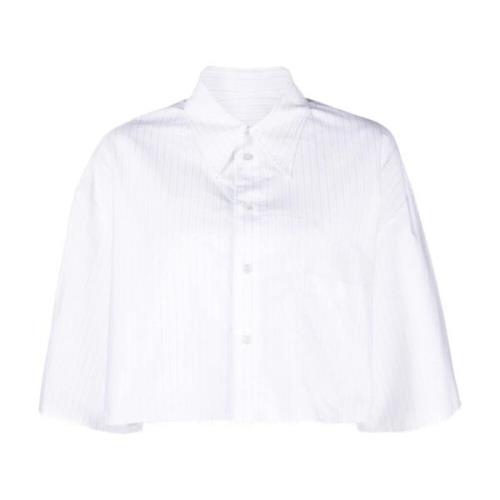 Hvid Cropped Skjorte