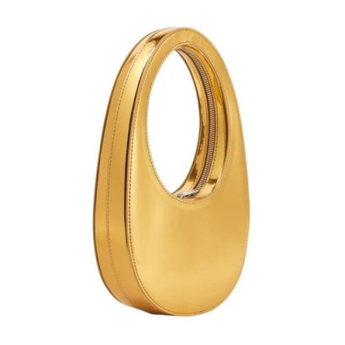 Moderne Oval Metallisk Guld Swipe Taske