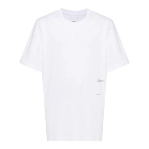 Bomuld Hvid T-shirt med Grafisk Print