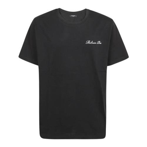 Signatur Broderi T-Shirt - Oversized Pasform