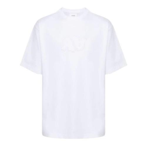 Hvid Bomuld T-shirt med Frontlogo