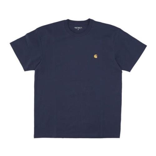 Mand Chase T-Shirt - Blå/Guld