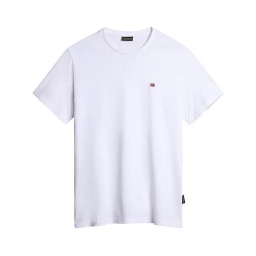 Hvid Casual T-shirt med Logo Broderi