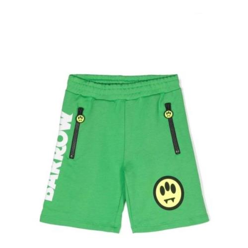 Grønne bomuld Bermuda shorts med logo print