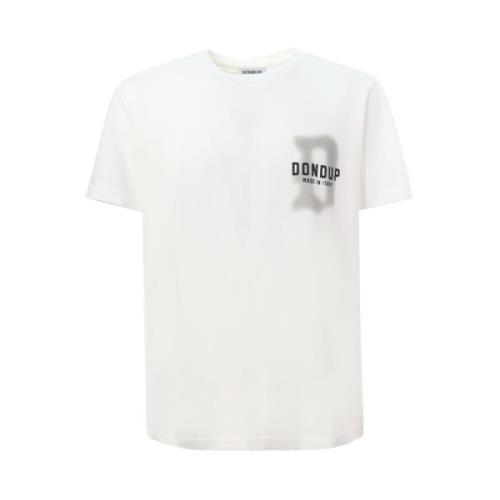 Hvid Crew-neck T-shirt med Logo