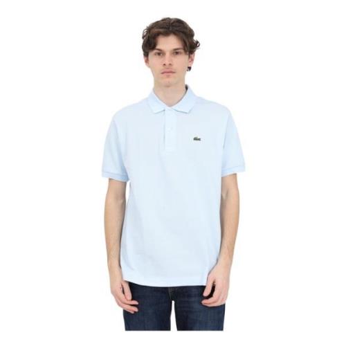 Lysblå Polo Shirt med Krokodille Logo