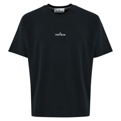 Blå T-shirts og Polos med Logo Print