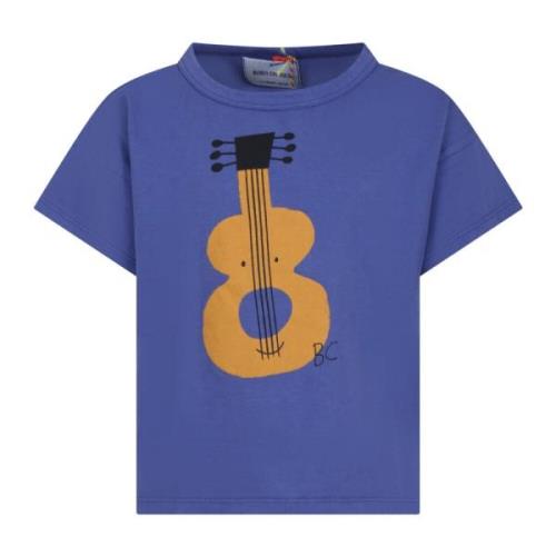 Blå Bomuld Guitar T-Shirt