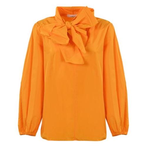 Orange Bow Skjorte til kvinder