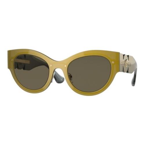 Transparent Brown Gold Sunglasses