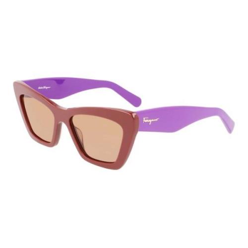 Mørkebrun Violet/Lys Brun Solbriller SF929S