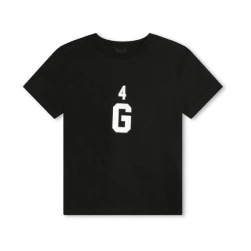Børn Sort G T-shirt Crew Neck