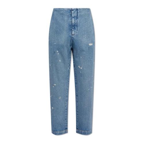 Jeans med maling splatter