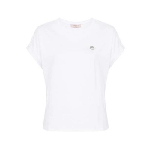 Hvid Oval T Bomuld Jersey T-shirt