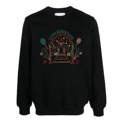 sort sweatshirt med Rainbow Crayon Temple print
