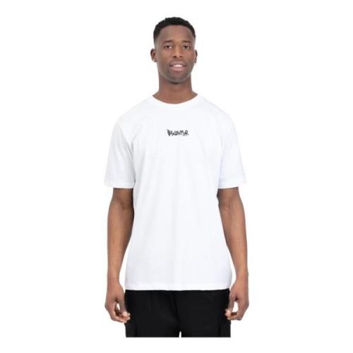 Grafisk Print Hvid T-shirt til Mænd