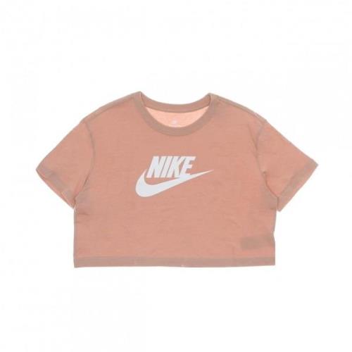 Essential Crop Icon Tee Rose Whisper/White
