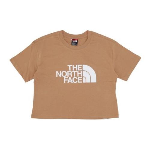 Cropped Easy Tee Almond Butter/White