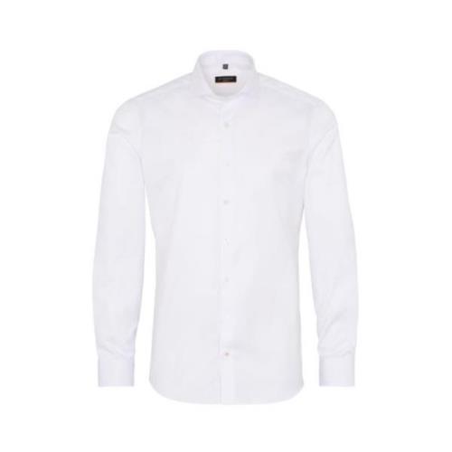 Hvid Twill Slim Fit Cover Skjorte