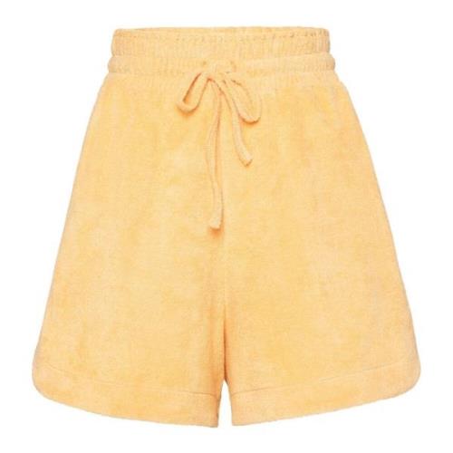 Sporty-chic abrikos shorts til komfort