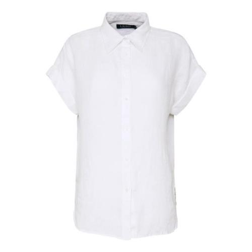 Hvidt Linnedskjorte med Fransk Krave