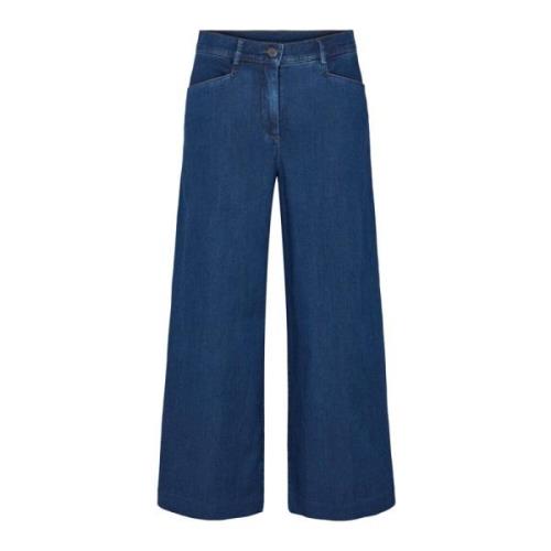 Laurie Rachel Loose Crop Trousers Loose 100608 44506 Medium Blue Denim