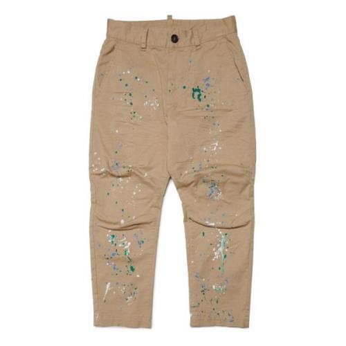 Chino bukser med farvesprøjt