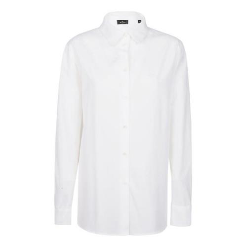 Hvid Oxford Boyfit Skjorte