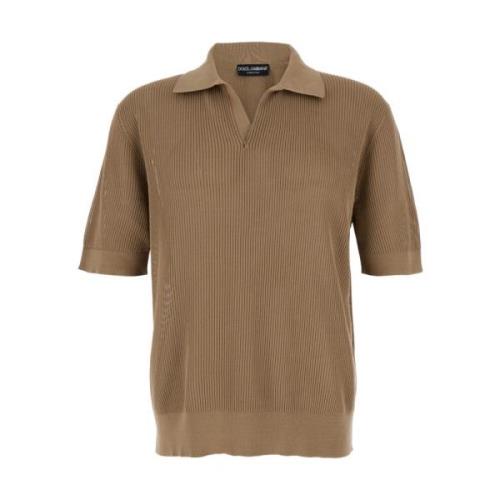 Beige Bomuld Polo Shirt