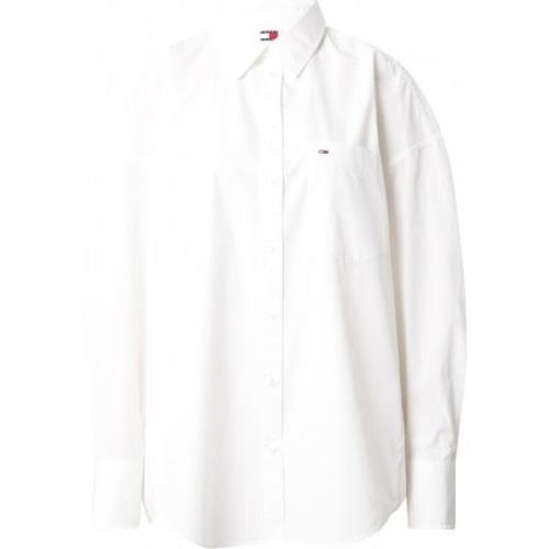 Hvid Logo Patch Button-Up Skjorte
