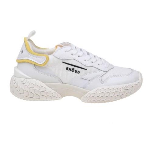 Hvide Mesh/Læder Sneakers med Farverige Detaljer