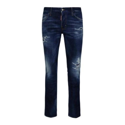 Slim Fit Blå Jeans