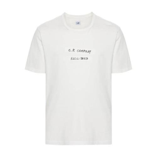 Grafisk T-shirt 24/1 Facili-Tees Hvid