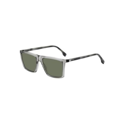 Stilfulde Grå Solbriller med Grønne Linser