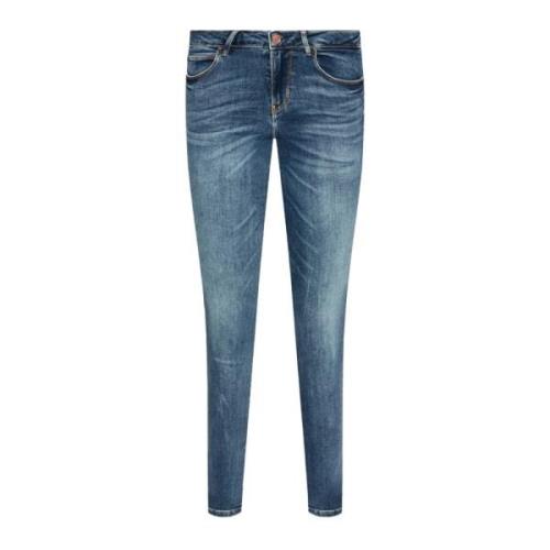 Strækbare Skinny Jeans i Bomuld - Medium Denim