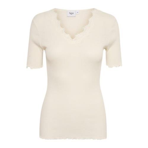 Feminin Mayasz T-Shirt Top - Ice